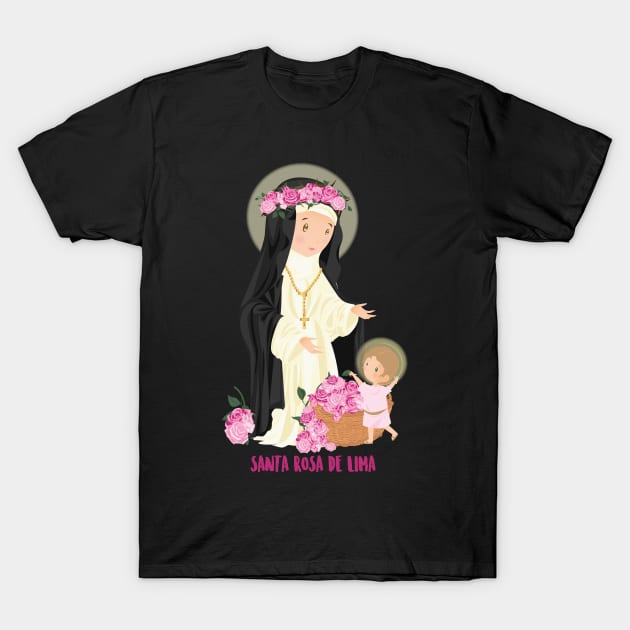 Saint Rose of Lima T-Shirt by AlMAO2O